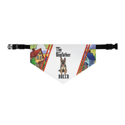 The Dogfather Pet Bandana Collar – Personalized Rocco Graphic