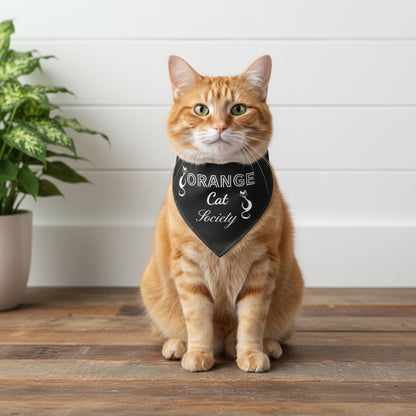 Pet Bandana — "Orange Cat Society"