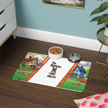 The Dogfather Personalized Pet Food Mat (12x18)