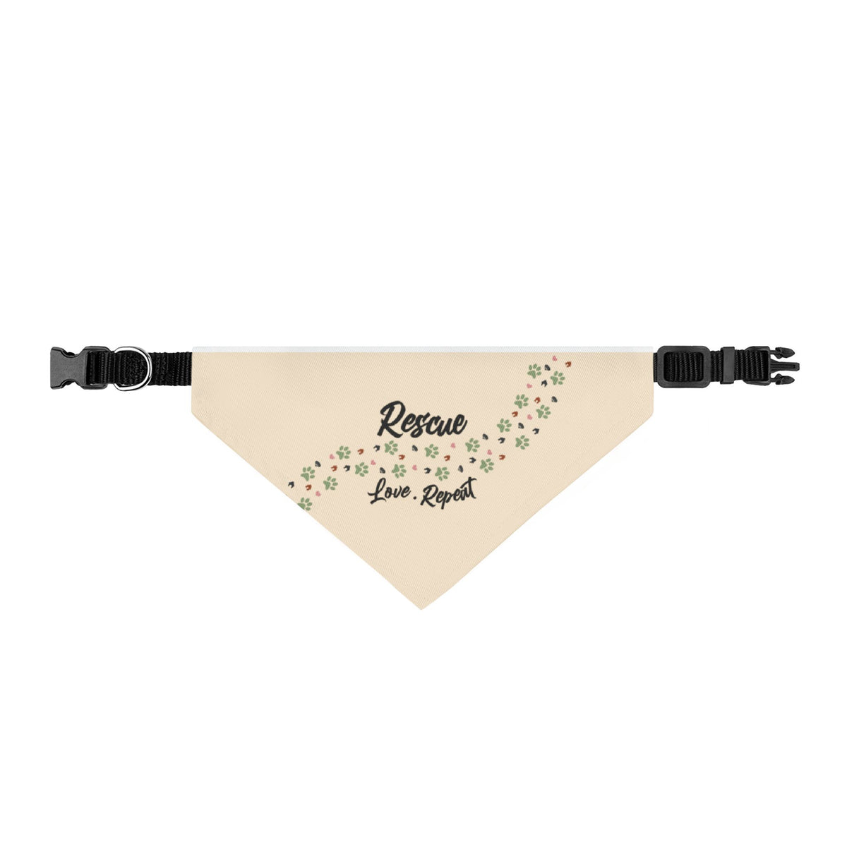 Rescue Love Repeat Clip-On Pet Bandana