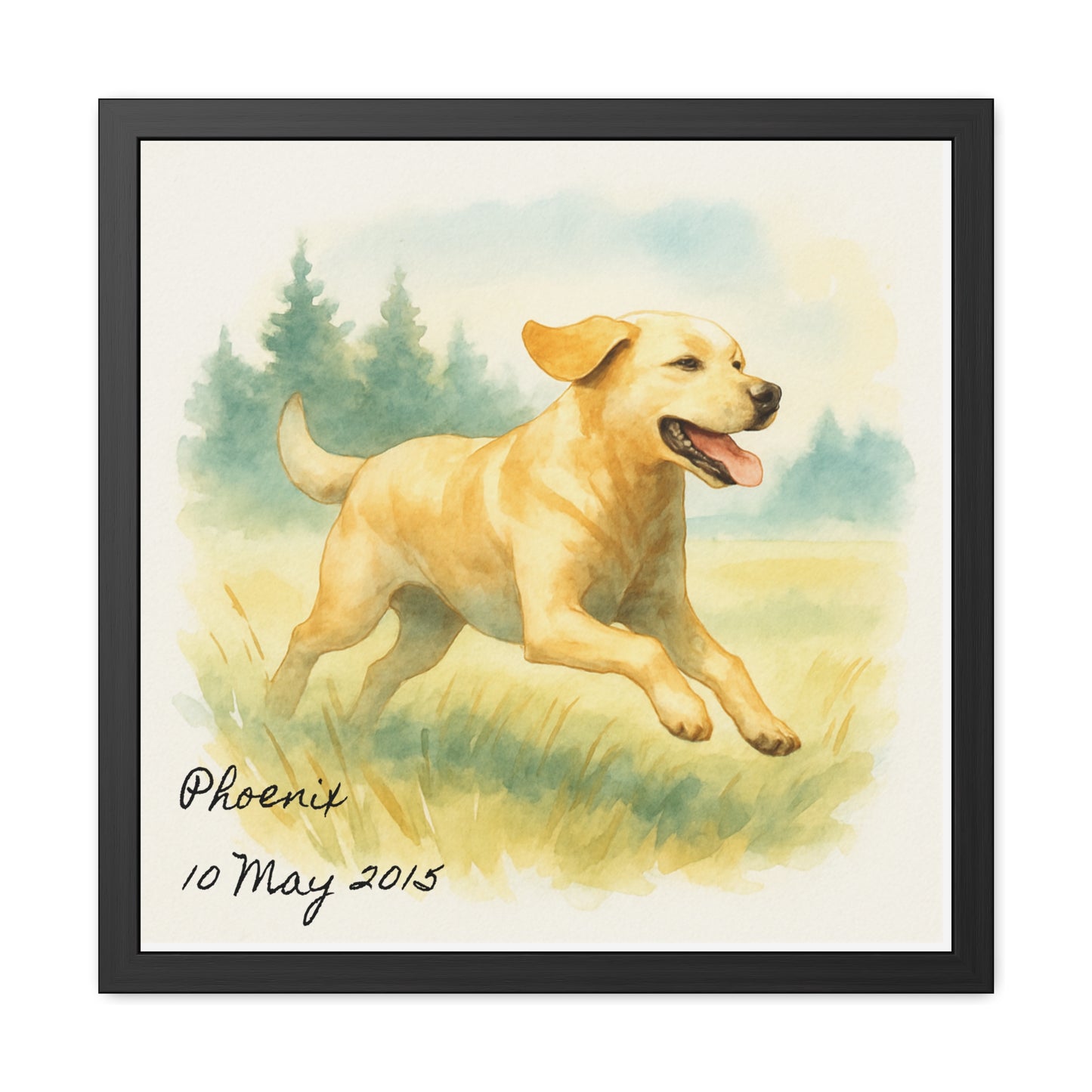 Custom Pet Portrait Framed for Animal Lovers