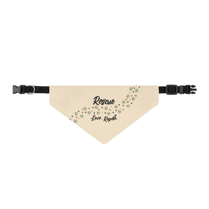 Rescue Love Repeat Clip-On Pet Bandana