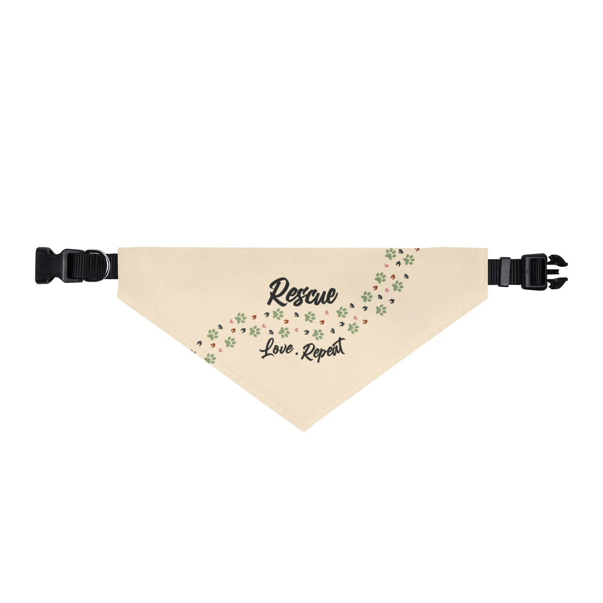 Rescue Love Repeat Clip-On Pet Bandana