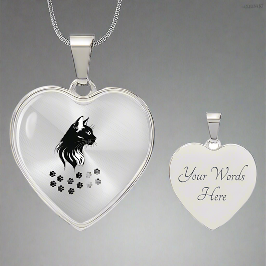 Luxury Heart Shaped Engraved Pendant