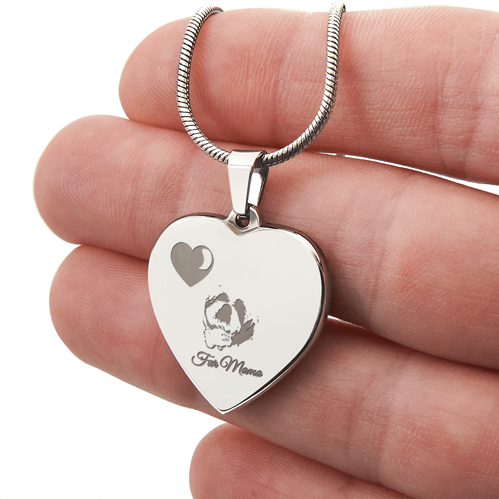 Luxury Heart Shaped Engraved Pendant