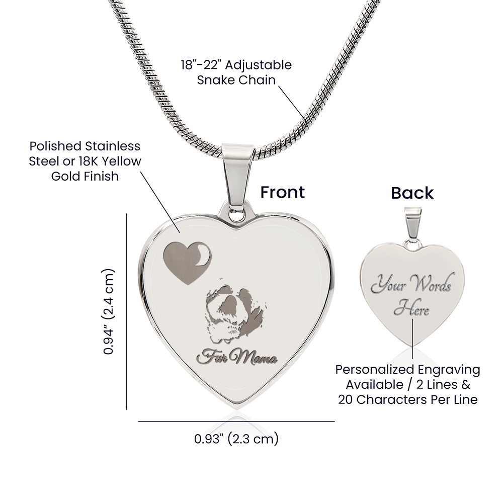 Luxury Heart Shaped Engraved Pendant