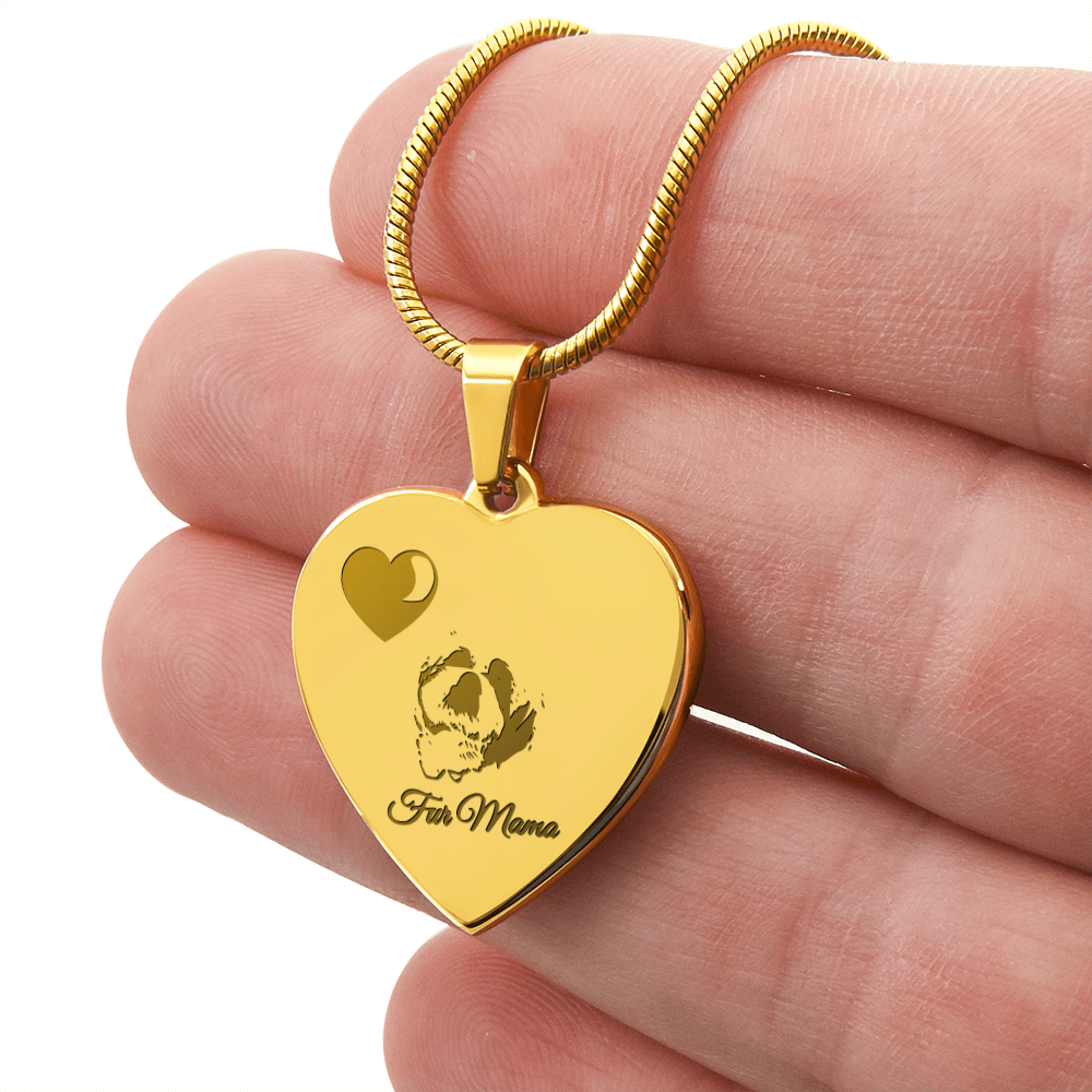 Luxury Heart Shaped Engraved Pendant