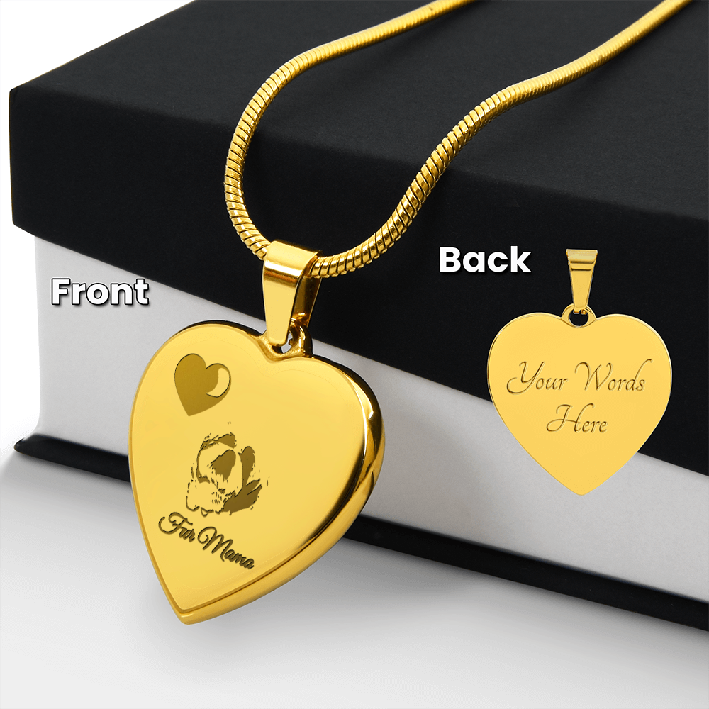 Luxury Heart Shaped Engraved Pendant