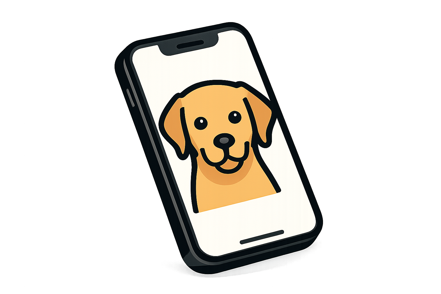 Icon of a iphone with a picture of a dog
