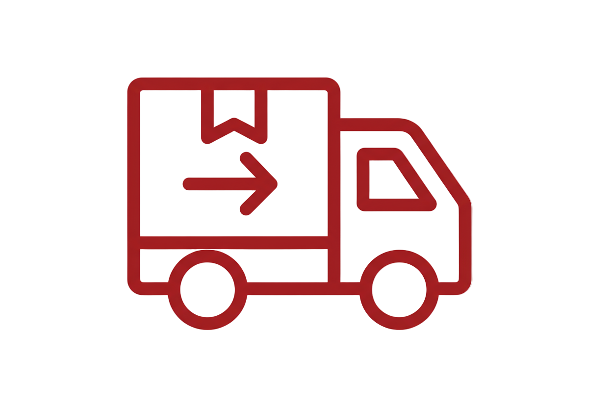 Shipping icon in red